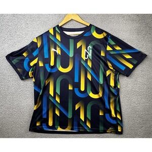 Neymar Jr Hero Soccer Jersey Men's Size 2XL XXL Navy Blue Yellow Graphic PUMA